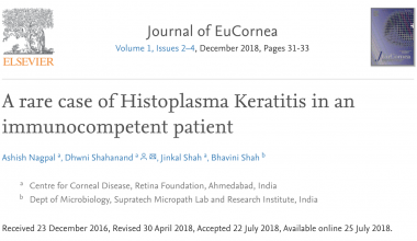 case report of histoplasma keratitis